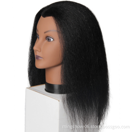 Cheap black real hair mannequin head for Cosmetology Manikin Maniquins Hairdresser